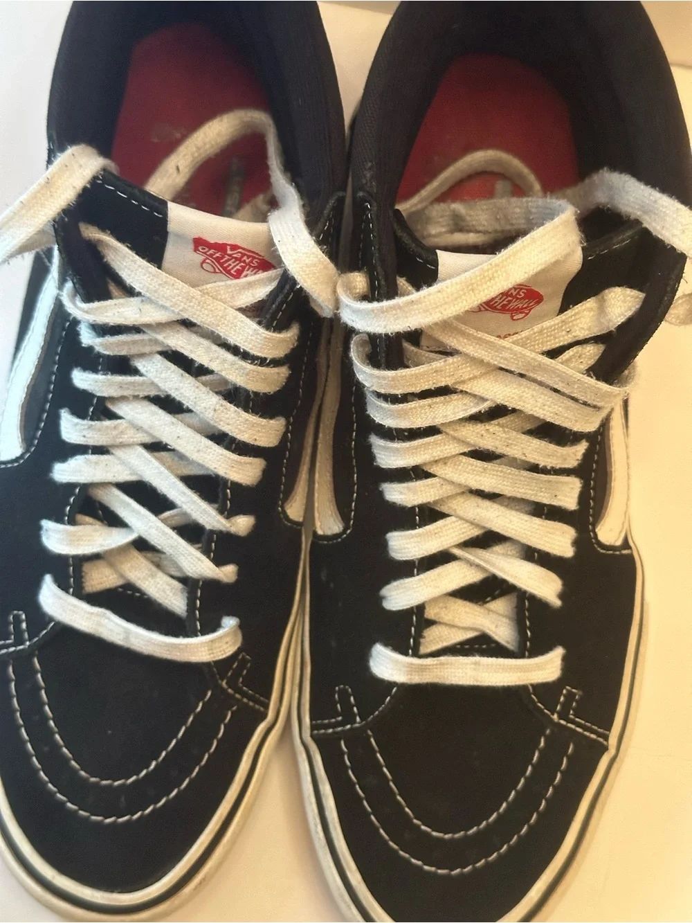 Vans Black & White High-Top Skate Sneakers